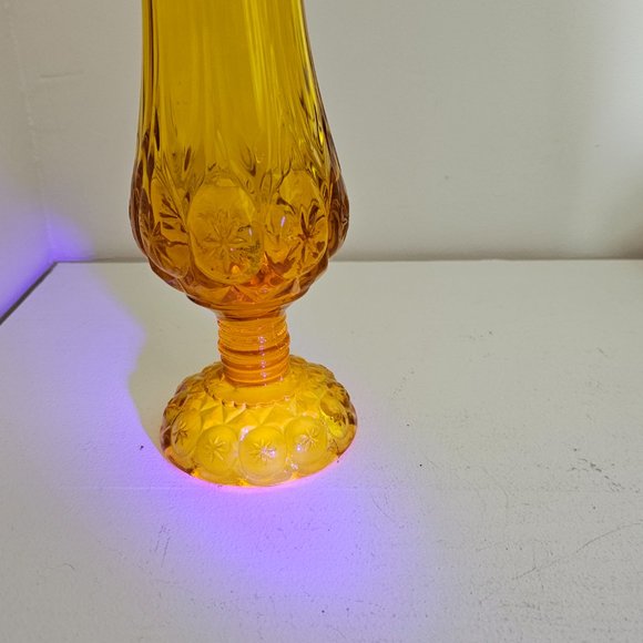 Kanawha Moon and Stars Orange Swung Vase - Picture 2 of 11